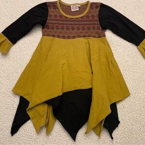 Girls 3/4 Sleeve Handkerchief Dress Boutique Brand